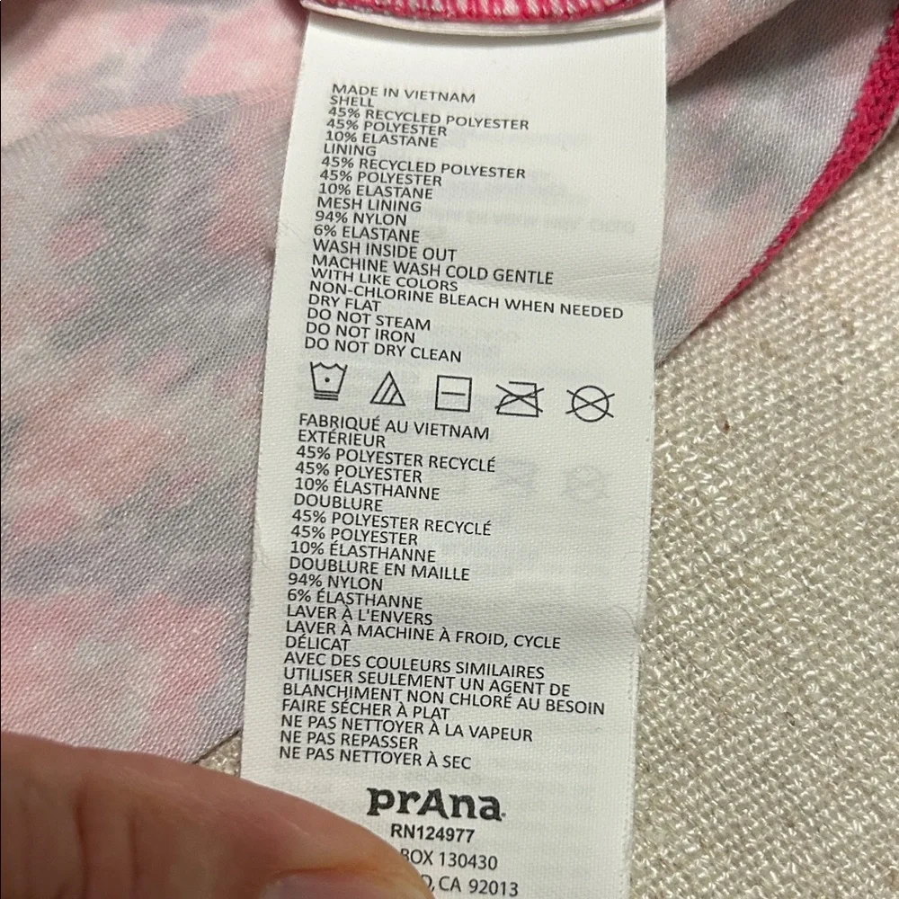 Prana Dress Women’s XL Pink Quin Geometric Mini Stretch Outdoor - Picture 11 of 15